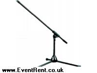 Small chrome mic stand with boom arm